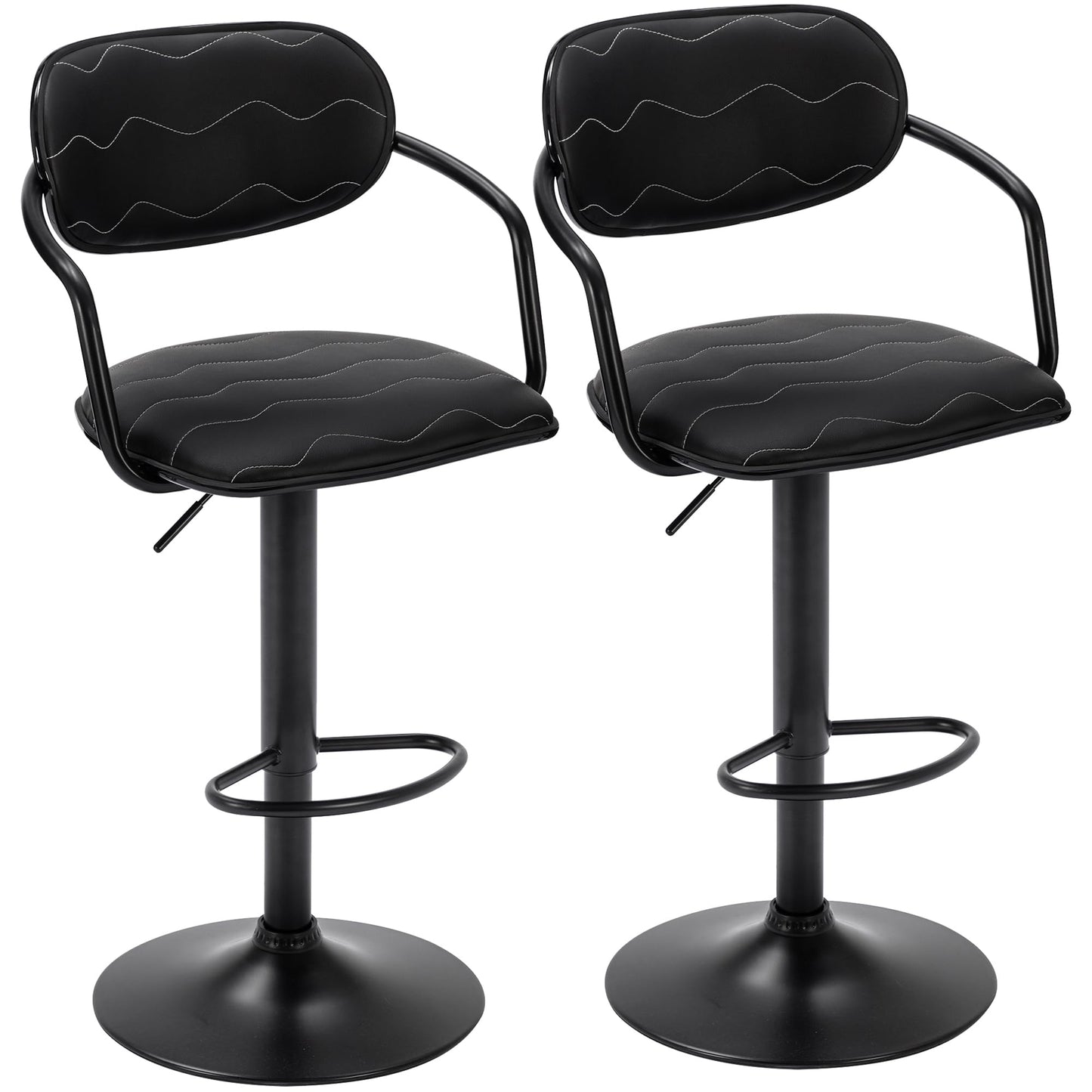 VECELO Bar Stools Set of 2, Adjustable