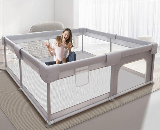 Baby Playpen Play Pens for Babies and Toddlers Baby Fence Baby Play Yards for Indoor & Outdoor with Breathable Mesh Anti-Fall Playpen