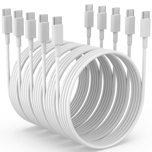 6 ft USB C Charger Cable Fast Charging, 5 Pack