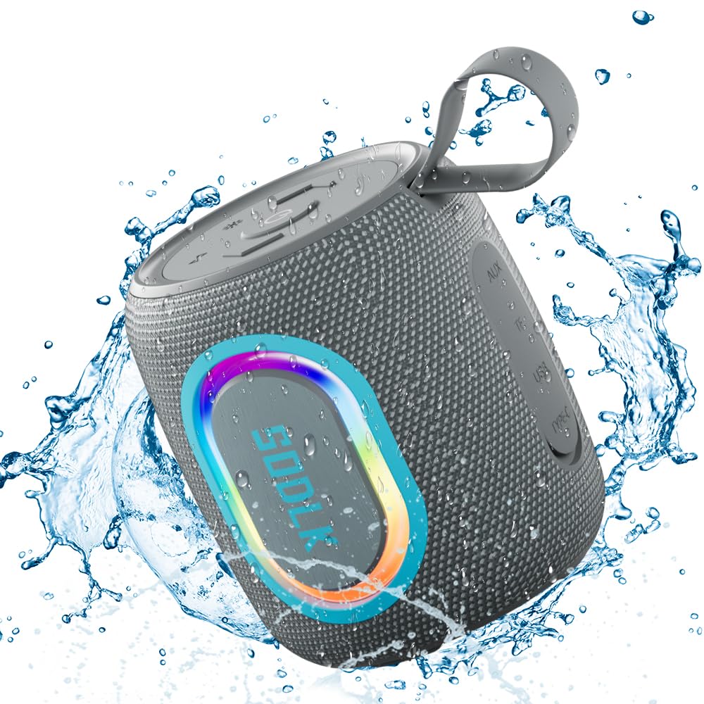 Waterproof Bluetooth Speaker, with RGB Party Light