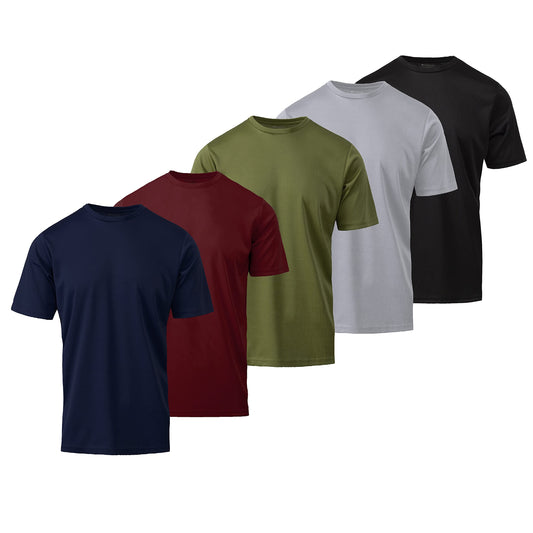 Quick-Dry Mens Active T-Shirt - 5 Pack