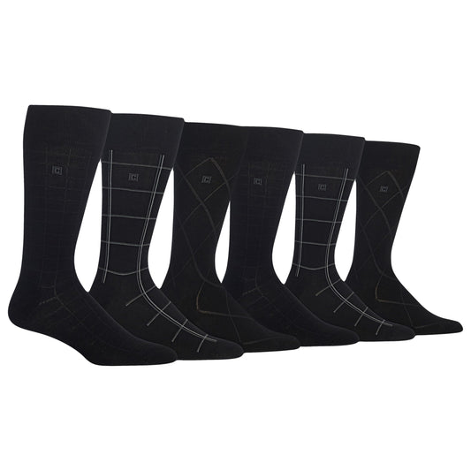 Chaps Men's Classic Dress Crew Socks, 6 Pairs