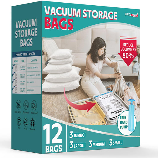 12 Pack Vacuum Storage Bags