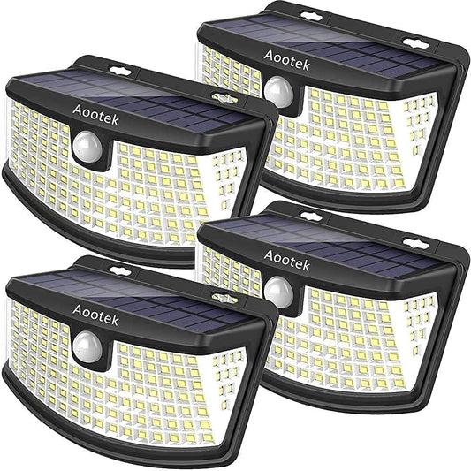 Aootek Solar Motion Sensor Lights - 4-Pack