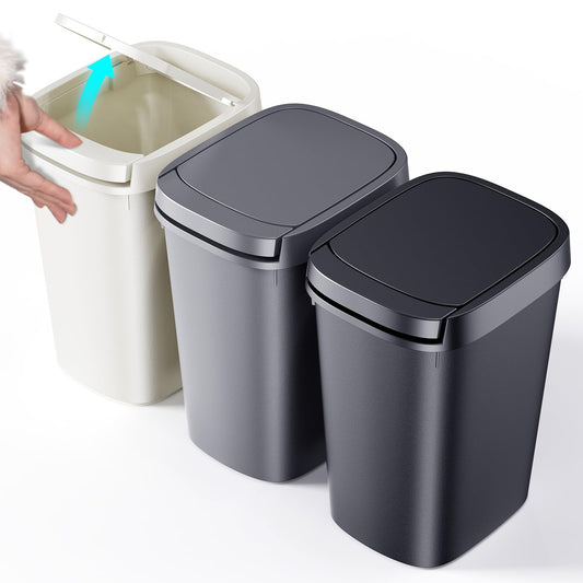 3 Pack Bathroom Trash Can with Lid