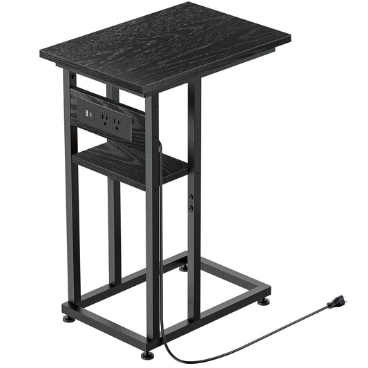BALEINE Side Table with Charging Station