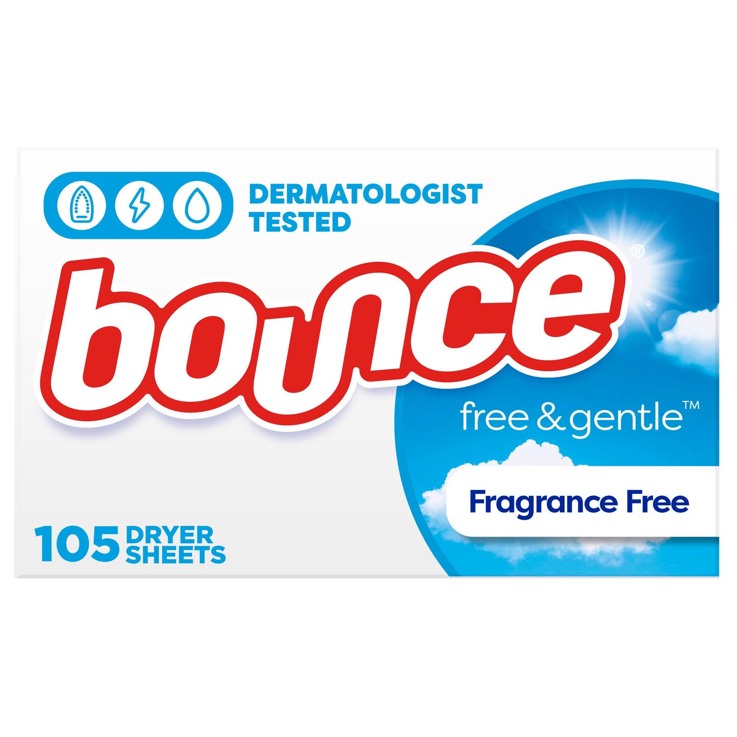 Bounce Fabric Softener Dryer Sheets, Free & Gentle, Pack of 4
