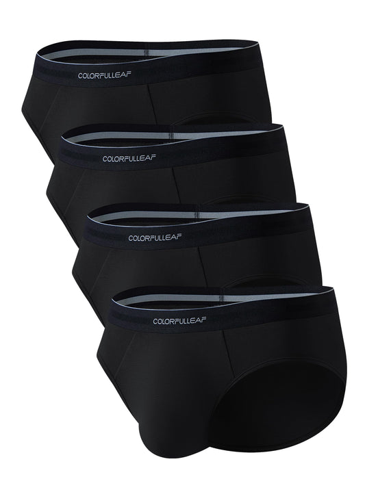 COLORFULLEAF Mens Underwear Briefs 4 Pack