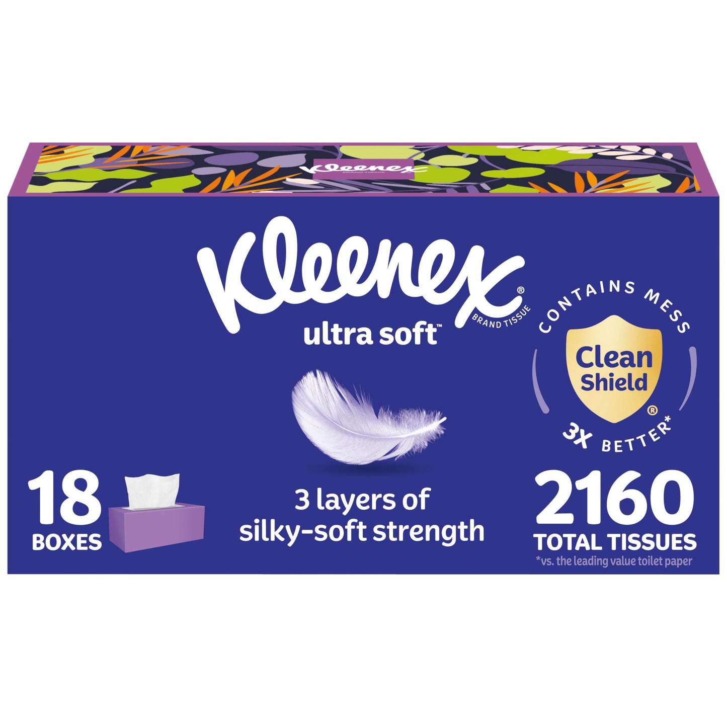 Kleenex Ultra Soft Facial Tissues, 18 Boxes, 2,160 Tissues