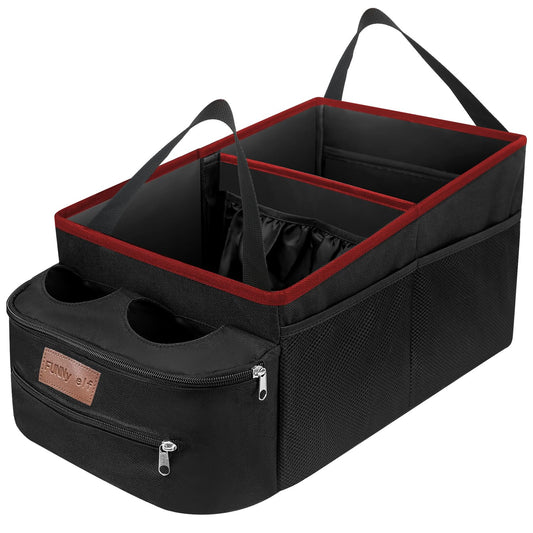 Car Seat Organizer with Partitions & Cup Holders