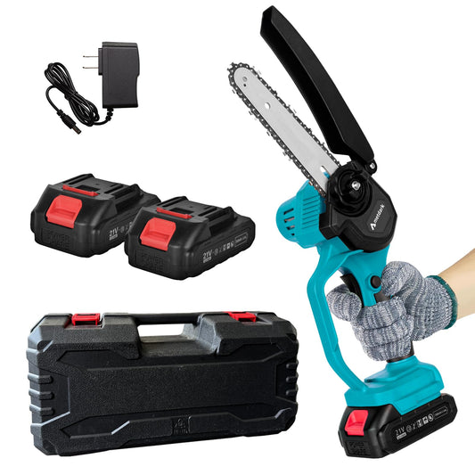6-Inch Cordless Chainsaw with Auto-Oiler & Safety Lock