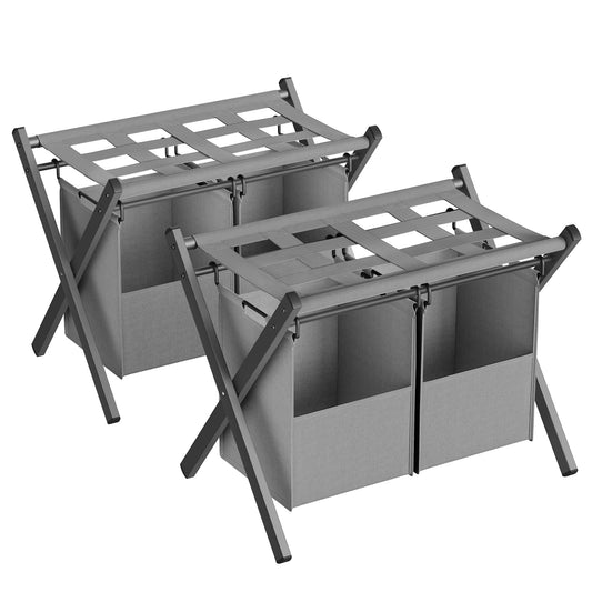 SONGMICS 2 Pack Luggage Racks with Removable Laundry Bag