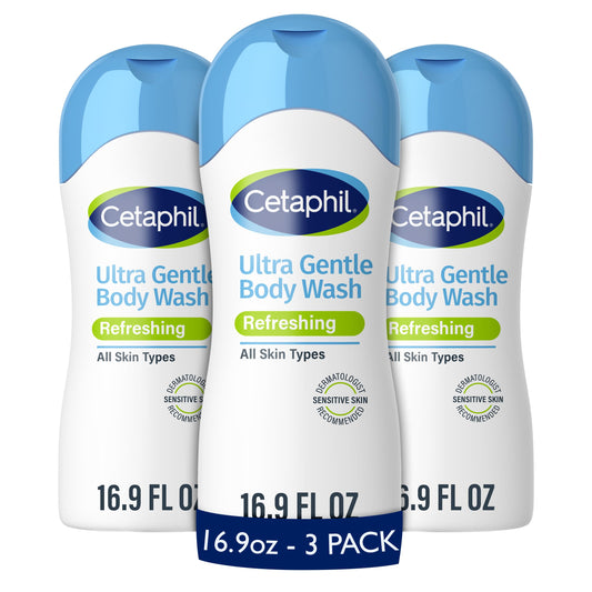Pack of 3 Cetaphil Ultra Gentle Body Wash, 6.9oz