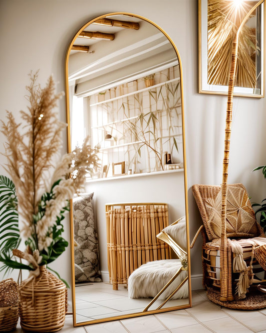 Arched Full Length Mirror With Stand