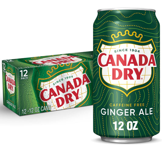 Canada Dry Ginger Ale Soda, 12 fl oz cans, 36 pack