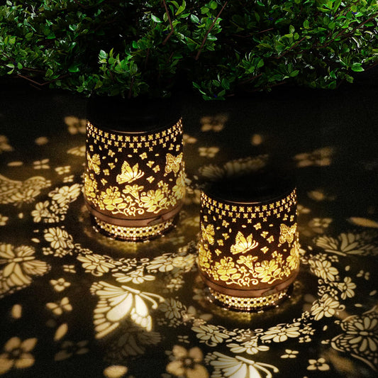 Outdoor Waterproof Solar Lantern, 2 Pack