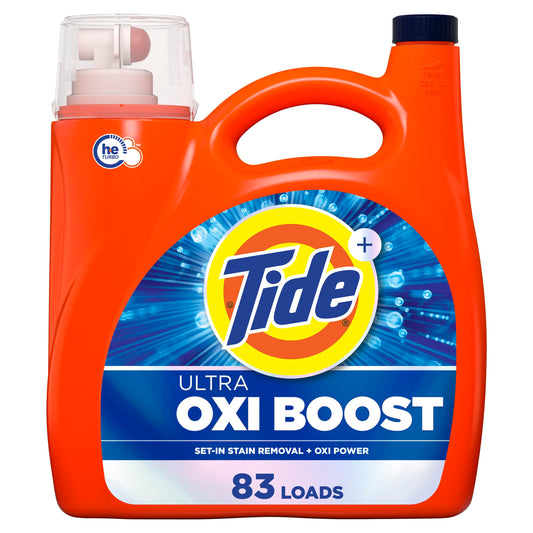 Tide Ultra Oxi Boost Liquid Detergent, 117 fl oz, 83 Loads