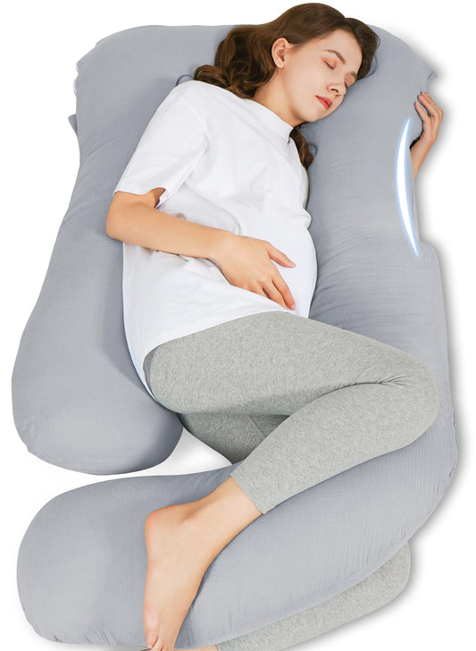 Muslin U-Shaped Pregnancy Pillow