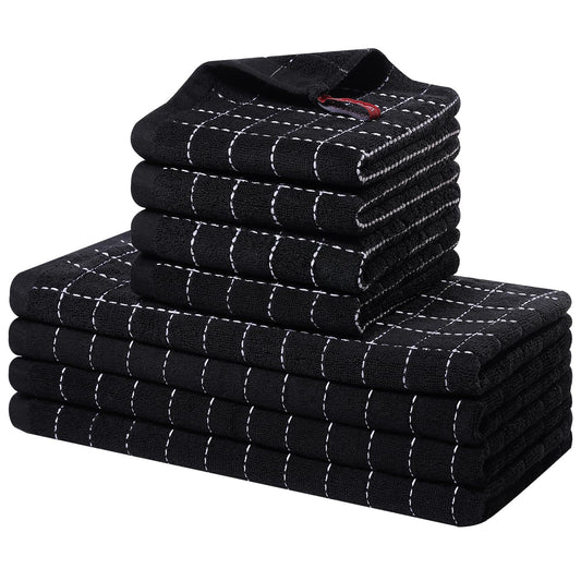 Set of 8 Kitchen Towels and Dishcloths Set