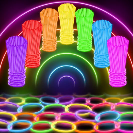 100 Ultra Bright 8in Glow Sticks Bulk Party Pack