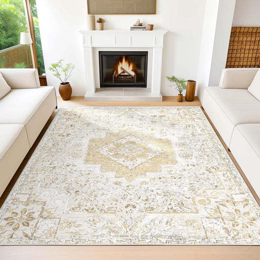 Machine Washable Boho Area Rug - 8x10ft