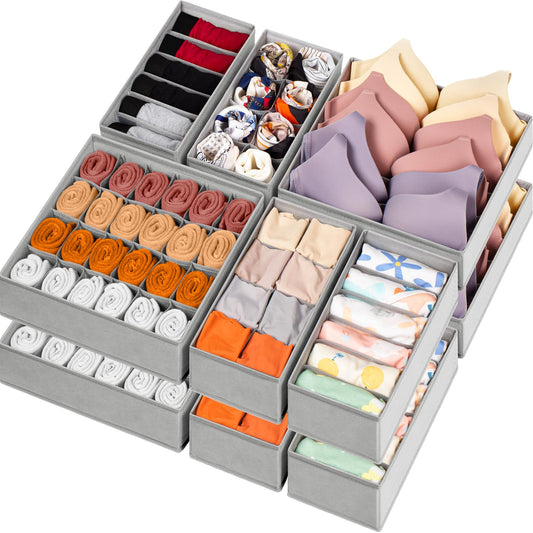 16 Pack Sock Underwear Drawer Organizer