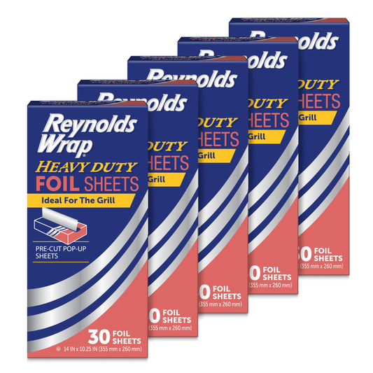 Reynolds Wrap Pre-Cut Heavy Duty Aluminum Foil Sheets, 150 Total