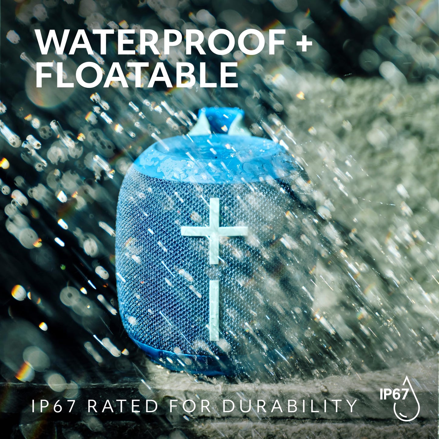 Ultimate Ears WONDERBOOM 4 Portable Waterproof Bluetooth Speaker with Big Bass and 360-Degree Sound, Dustproof Floating Speaker with 131ft (40m) Range - Blue