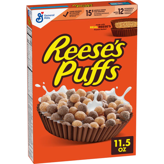 Reese's Puffs, Peanut Butter Cereal, 11.5 oz