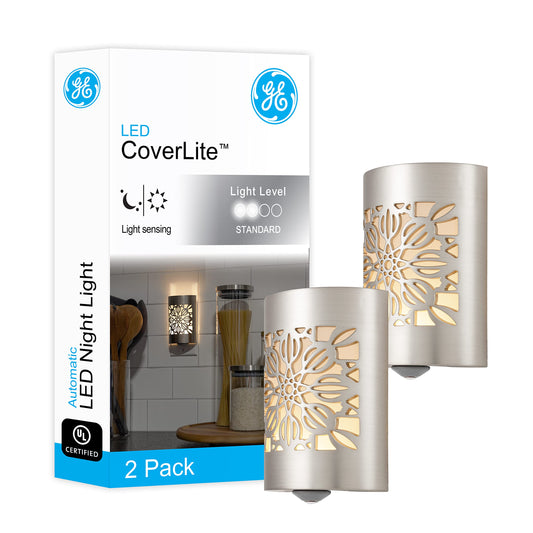 2 Pack GE CoverLite Plug-In LED Night Light
