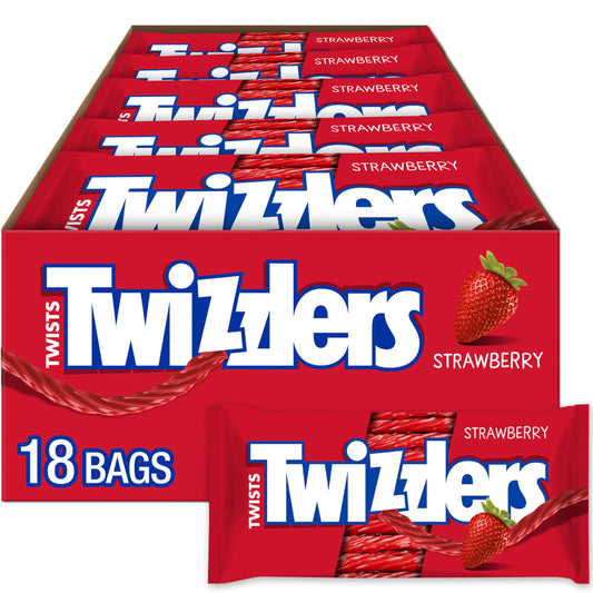 TWIZZLERS Twists Strawberry, 2.5 oz (18 Count)