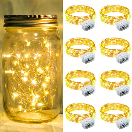 8 Pack LED Fairy Lights Battery Operated, 7 Ft