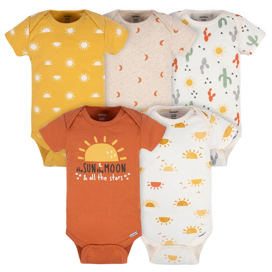 Gerber Unisex Baby 5-Pack Short Sleeve Variety Onesies Bodysuits Southwest Newborn