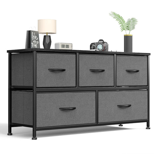 Sweetcrispy Clothes Dresser Cabinet Storage, 5 Drawers