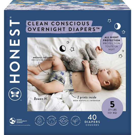 The Honest Company Overnight Diapers, 40 Count