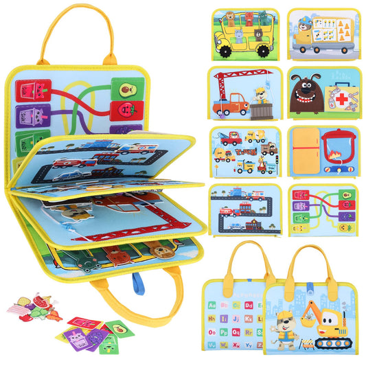 Toddler Felt Busy Book – Interactive Educational Toy