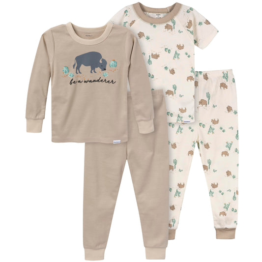 Gerber Toddler Snug Fit 4-Piece Pajama Set