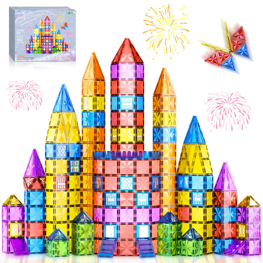 102PCS Diamond Magnetic Tiles