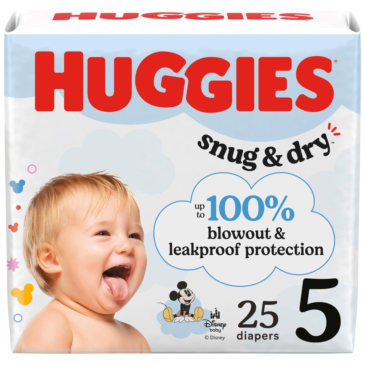 Huggies Size 5 Diapers, Snug & Dry Baby Diapers 25 Count