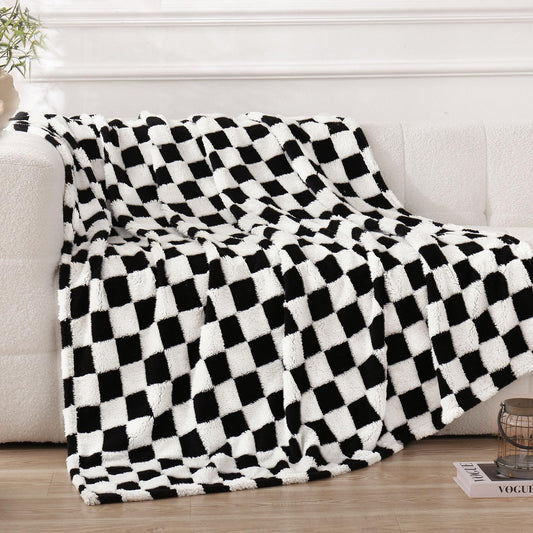 HOMRITAR Checkered Throw Blanket, 50x60 in