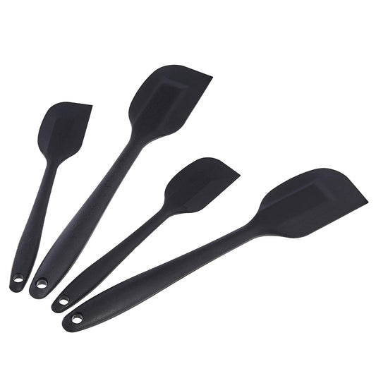 Amazon Basics Non-Stick Silicone Spatula Set, Pack of 4