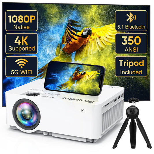 Native 1080P Projector with 5G WiFi And Bluetooth