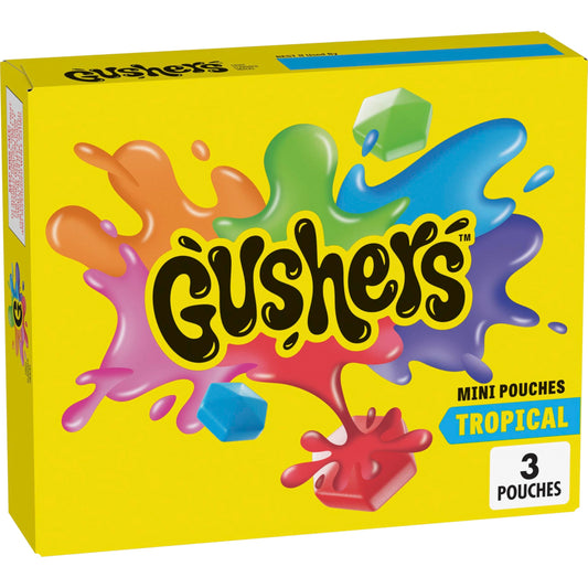 Gushers Tropical Fruit Flavored, 3 Ct, 1.32 oz