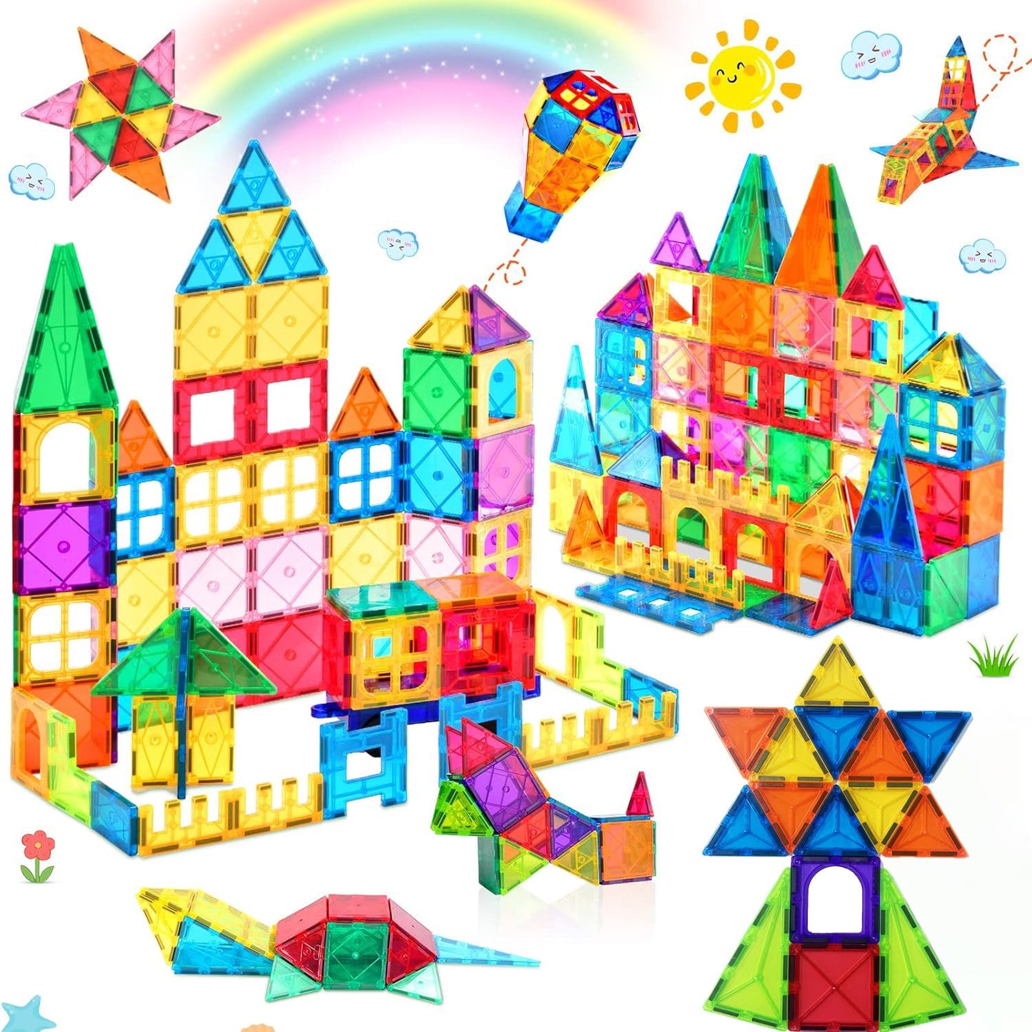 Magnetic Building Tiles for Kids – 40pcs