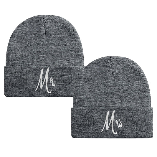 Mr and Mrs Beanie Hats for Men Women