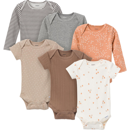 Gerber Unisex Baby 6-Pack Onesies Bodysuits