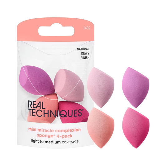 Real Techniques Mini Miracle Complexion Sponge, 4 Pack