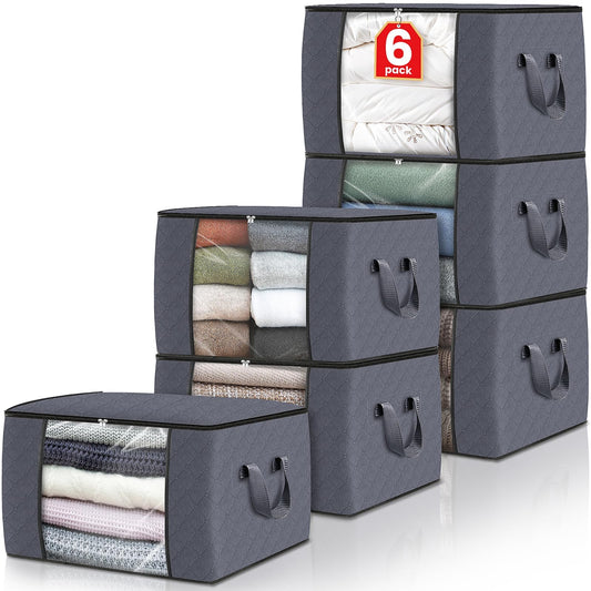 Fab totes 6 Pack Clothes Storage, Foldable