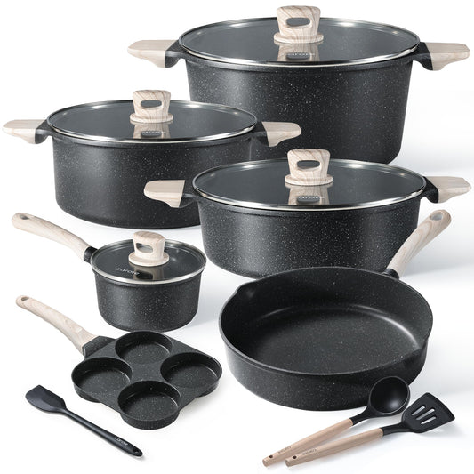 CAROTE Nonstick Pots and Pans Set 13pcs