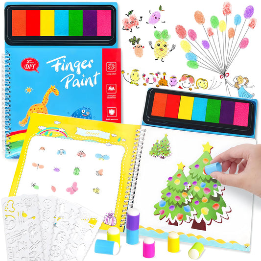 Washable Finger Paint Set - 7 Colors